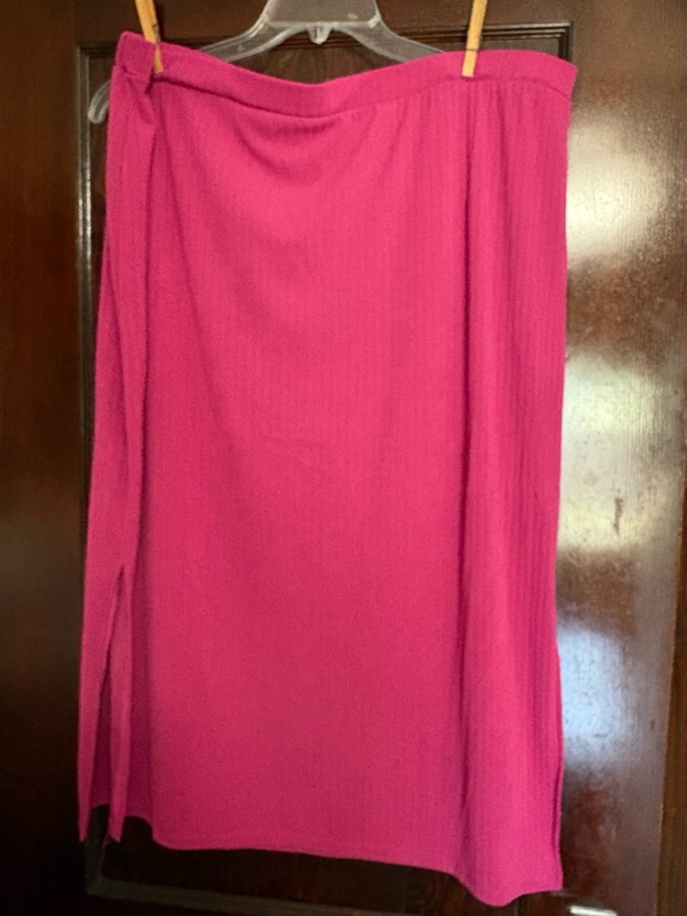 LuLaRoe Hot Pink Midi Skirt with Side Slit